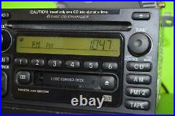 00 01 02 03 Toyota factory 6 disc CD cassette player radio A56811 86120-0C040