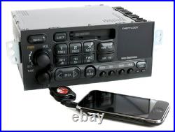 1995-2002 Chevrolet GMC Car AM FM Cassette Player w Auxiliary Input on Face 1995-2002 Chevrolet GMC Car AM FM Cassette Player w Auxiliary Input on Face