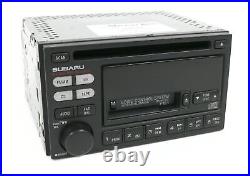 2000-02 Subaru Legacy AM FM Radio CD Cassette Player 86201AE12A Face P121