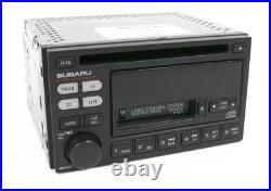 2000-02 Subaru Legacy AM FM Radio CD Cassette Player 86201AE12A Face P121