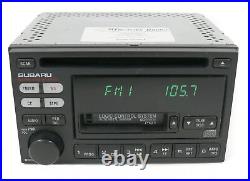 2000-02 Subaru Legacy AM FM Radio Single CD Cassette Player 86201AE12A Face P121