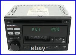 2000-2002 Subaru Legacy AM FM Radio CD and Cassette Player 86201AE12A Face P121