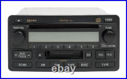 2003-2004 Toyota Tundra Radio AM FM 6 Disc CD Cassette Player 86120-0C091 A56834