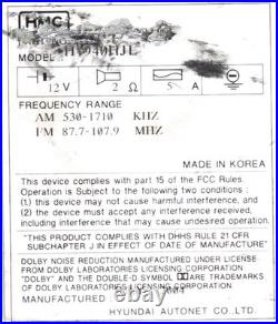 2004-05 Hyundai XG350 AMFM Radio Single Disc CD Cassette Player Part 96145-39100