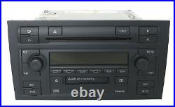 2004-08 Audi A4 AM FM Radio CD Cassette Player w Satellite Control 8E0035195H