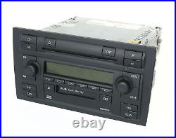 2004-08 Audi A4 AM FM Radio CD Cassette Player w Satellite Control 8E0035195H