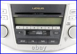 2007-09 Lexus RX400H AMFM SAT Radio 6 Disc CD Cassette Player Part 86120-48A20-1