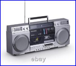 Aiwa Retro Boombox CD Player with Cassette Recording, Bluetooth 5.0, FM/AM Radio
