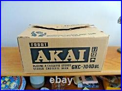 Akai Gxc-704d Cassette Deck Serviced New Belts And Lights Original Box +