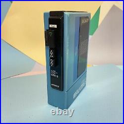 Blue Sony Walkman WM 9 Stereo Cassette Player Retro Classic Working Refurbished