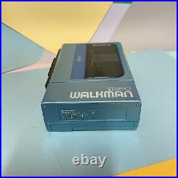Blue Sony Walkman WM 9 Stereo Cassette Player Retro Classic Working Refurbished