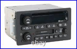 Chevy Trailblazer 2002 Radio AM FM CD Cassette Player w Aux Input PN 15058225