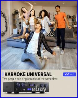 Donner MAMP5 600W Audio Power Amplifier Receiver 4 Channel Bluetooth HiFi Amp