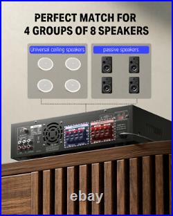 Donner MAMP5 600W Audio Power Amplifier Receiver 4 Channel Bluetooth HiFi Amp