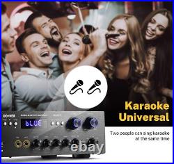 Donner MAMP5 600W Audio Power Amplifier Receiver 4 Channel Bluetooth HiFi Amp