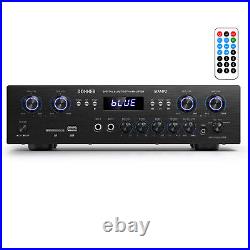 Donner MAMP5 EC6507 4 Channel Bluetooth HiFi Power Amplifier – 440W, Home Audio Receiver