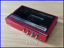 EXC+ SONY WALKMAN WM-F30 Red Slim Radio TV FM AM Dolby NR = From JAPAN