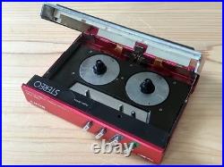 EXC+ SONY WALKMAN WM-F30 Red Slim Radio TV FM AM Dolby NR = From JAPAN