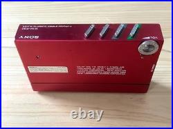 EXC+ SONY WALKMAN WM-F30 Red Slim Radio TV FM AM Dolby NR = From JAPAN