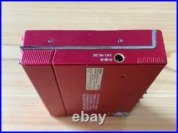 EXC+ SONY WALKMAN WM-F30 Red Slim Radio TV FM AM Dolby NR = From JAPAN