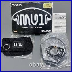 EXC SONY WALKMAN WM-MV1 Gold Serviced New Belt Auto Reverse = From JAPAN