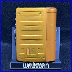 EXC SONY WALKMAN WM-MV1 Gold Serviced New Belt Auto Reverse = From JAPAN
