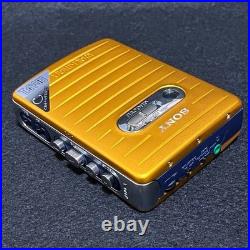 EXC SONY WALKMAN WM-MV1 Gold Serviced New Belt Auto Reverse = From JAPAN