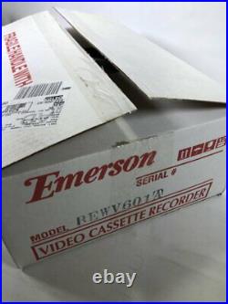 Emerson REWV601A VCR Video Cassette Recorder VHS Player 4-Head Black Refurbished
