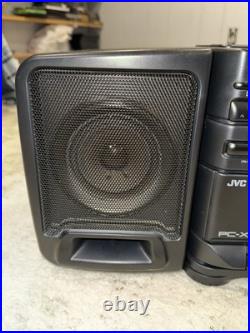 JVC PC-X110 Boombox CD AM/FM withRefurbished Dual Cassette Recorder 1990s VINTAGE