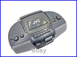 JVC RC-BX25BK Boombox Stereo Portable CD Cassette Tape Radio Tuner AM FM Vintage JVC RC-BX25BK Boombox Stereo Portable CD Cassette Tape Radio Tuner AM FM Vintage