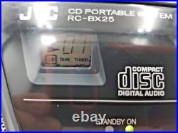 JVC RC-BX25BK Boombox Stereo Portable CD Cassette Tape Radio Tuner AM FM Vintage JVC RC-BX25BK Boombox Stereo Portable CD Cassette Tape Radio Tuner AM FM Vintage