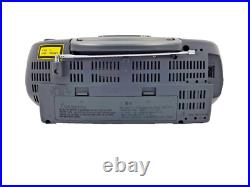 JVC RC-BX25BK Boombox Stereo Portable CD Cassette Tape Radio Tuner AM FM Vintage JVC RC-BX25BK Boombox Stereo Portable CD Cassette Tape Radio Tuner AM FM Vintage