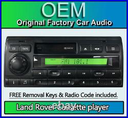 Land Rover Cassette player, Discovery car stereo with radio code + removal keys