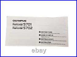Olympus Pearlcorder S701 BLUE MicroCassette Voice Recorder Dictaphone Dictation