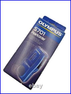 Olympus Pearlcorder S701 BLUE MicroCassette Voice Recorder Dictaphone Dictation