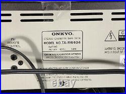Onkyo TA-RW404 Dual Auto Reverse Cassette Deck, Dolby B/C, HX Pro, Reconditioned