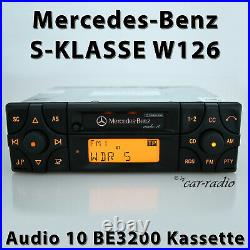 Original Mercedes Audio 10 BE3200 Kassette Becker W126 Radio S-Klasse Autoradio