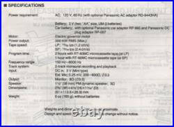 Panasonic RN-185 MicroCassette Voice Recorder Dictaphone Handheld Dictation Vtg