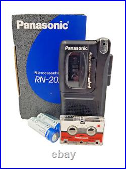 Panasonic RN-202 MicroCassette Dictaphone Dictation Voice Recorder Handheld Blk