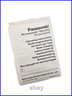 Panasonic RN-202 MicroCassette Dictaphone Dictation Voice Recorder Handheld Blk