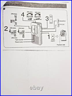 Panasonic RN-202 MicroCassette Dictaphone Dictation Voice Recorder Handheld Blk