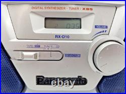 Panasonic RX-D10 Boombox Cassette Tape CD Radio FM AM Portable Player Recorder