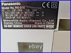 Panasonic RX-D10 Boombox Cassette Tape CD Radio FM AM Portable Player Recorder