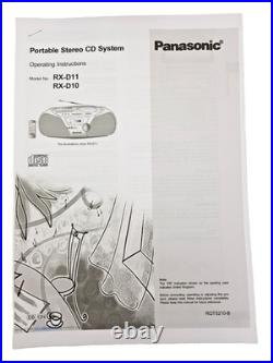 Panasonic RX-D10 Boombox Cassette Tape CD Radio FM AM Portable Player Recorder