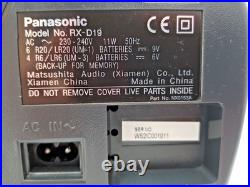 Panasonic RX-D19 Boombox Cassette Tape CD Radio FM AM Portable Player Recorder