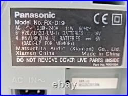 Panasonic RX-D19 Boombox Cassette Tape CD Radio FM AM Portable Player Recorder