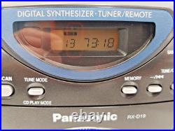 Panasonic RX-D19 Boombox Cassette Tape CD Radio FM AM Portable Player Recorder