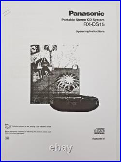 Panasonic RX-DS15 Boombox Cassette Tape CD Radio FM AM Portable Player Recorder