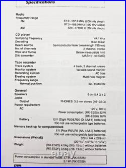 Panasonic RX-ES25 Boombox Cassette Tape CD Radio FM AM Portable Player Recorder