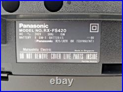 Panasonic RX-FS420 Boombox Cassette Tape Radio FM AM Portable Player Recorder